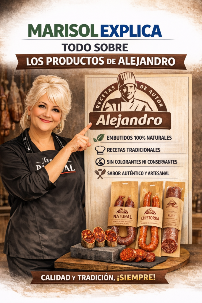 Marisol explica los Embutidos Alejandro en Zaragoza en Charcuterías Pascual