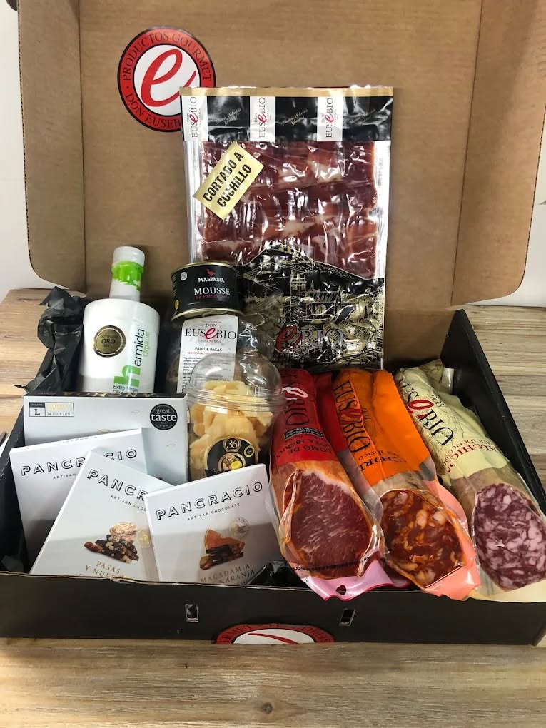 Caja regalo gourmet con lazo